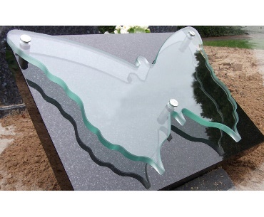 Glasplaat in de vorm van een vlinder Zwammerdam